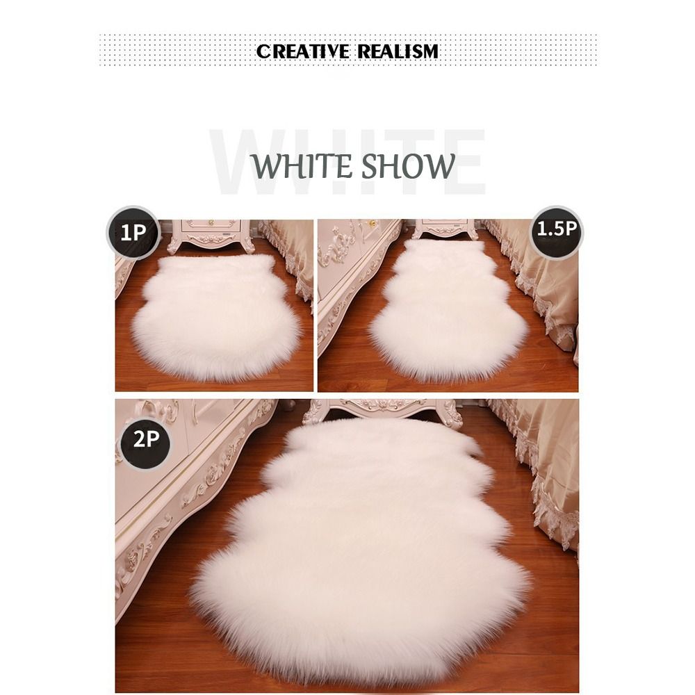 Artificial Sheepskin Long Hair - Cowhide Rug Faux ulasan dan harga