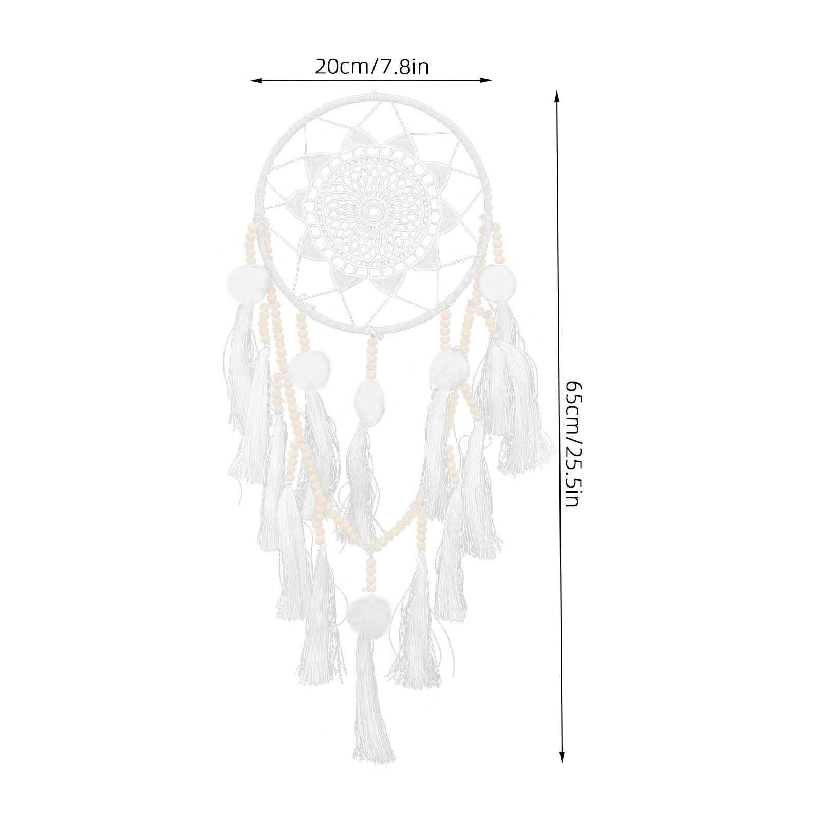 Large White Macrame Dreamcatch - Macrame Wall Hanging ulasan dan harga